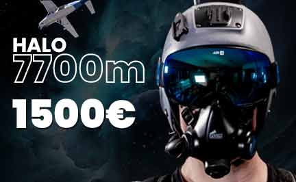 Visuel du saut en parachute HALO à 1500€