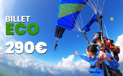Visuel du saut en parachute à 290€